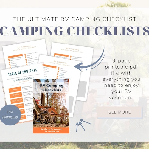 Complete Rv Camper Printable Checklist Set Packing List Etsy Complete Rv Camper Printable Checklist Set Packing List Etsy