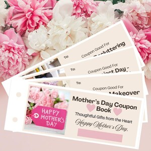 Mother&#39;s Day coupon book, Mother&#39;s Day voucher book, Mother&#39;s Day gifts, Mother&#39;s Day gifts for grandma or wife, last-minute gift ideas