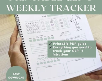 GLP-1 Weekly Injection & Weight Tracker - Printable Health Journal (PDF)