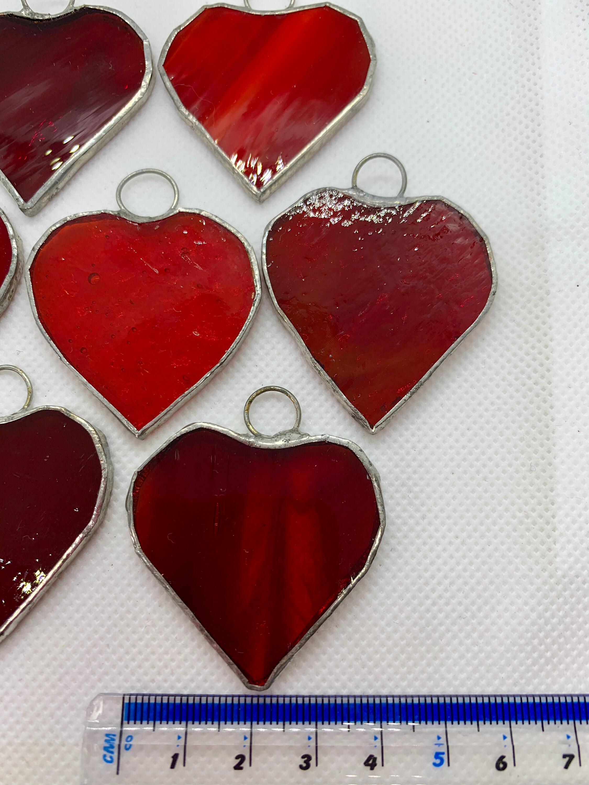 Stained glass small heart various colours Etsy