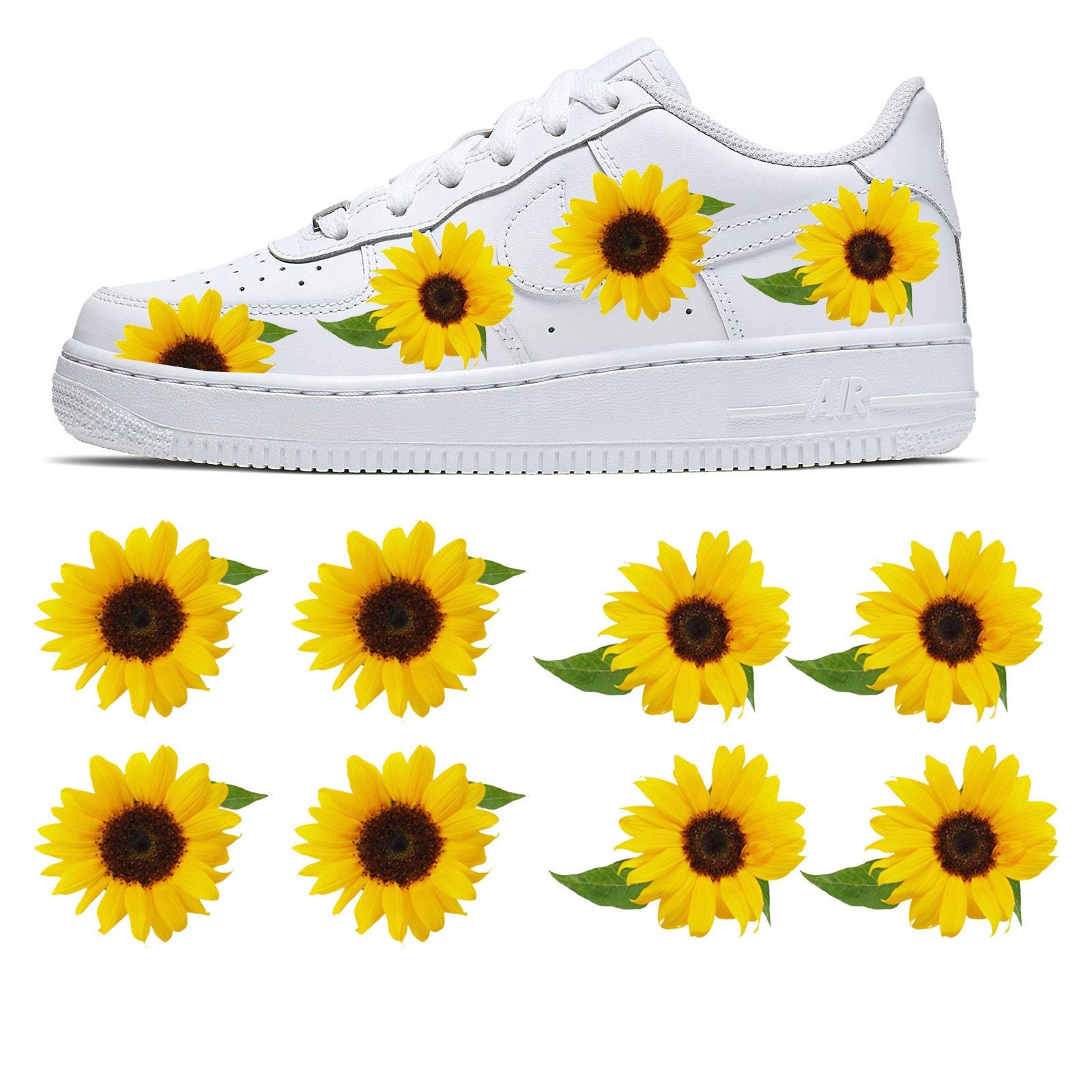 8pcs Sunflower Stickers Deacls for DIY Air Force 1 Custom/ - Etsy 8Pcs Sunflower Stickers Deacls For Diy Air Force 1 Custom/ - Etsy