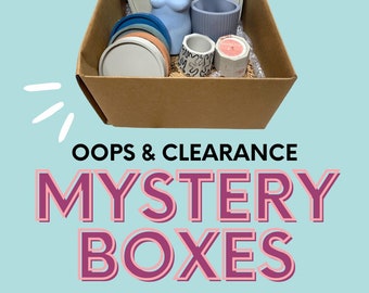 Mystery Box Of Mistake Planters & Trays/ Flawed/Clearance Planters / Oops/ Bulk Planter/ Paintable Planters