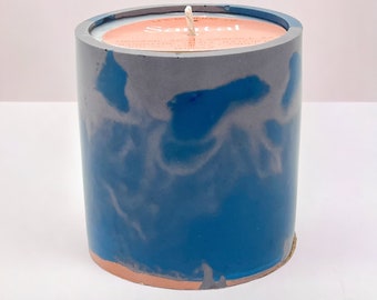Tie-Dye Large Plantable Candle/ Cement Bohemian Candles/Cement Trendy Candles/ Minimalist Candle/ Soy Candles/ Non-Toxic/
