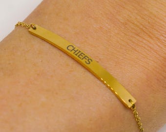 Pulsera de acero inoxidable de los Chiefs