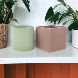 Cement Planter/ Plant Pot/ Modern/ Colorful Cement Planters/ Spring Décor/ Home Décor/ Trendy Home/ Plant Mom/ Small Planter