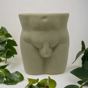 Male Body Planter/ Mature/Naked Body Planter/Naked Man Décor/Cement Planters/Penis Planter