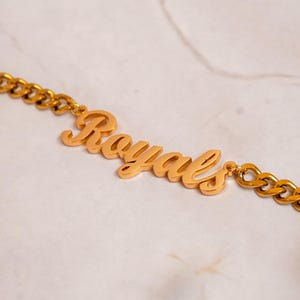 KC Royals Cursive Stainless Steel Bracelet