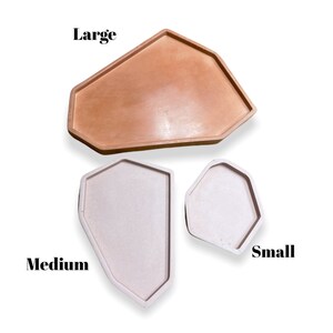 Large Geometric Cement Trays/ Platters/ Colored Cement Trays/ Modern & Minimalist/ Jewelry Tray/ Decorative Tray image 3