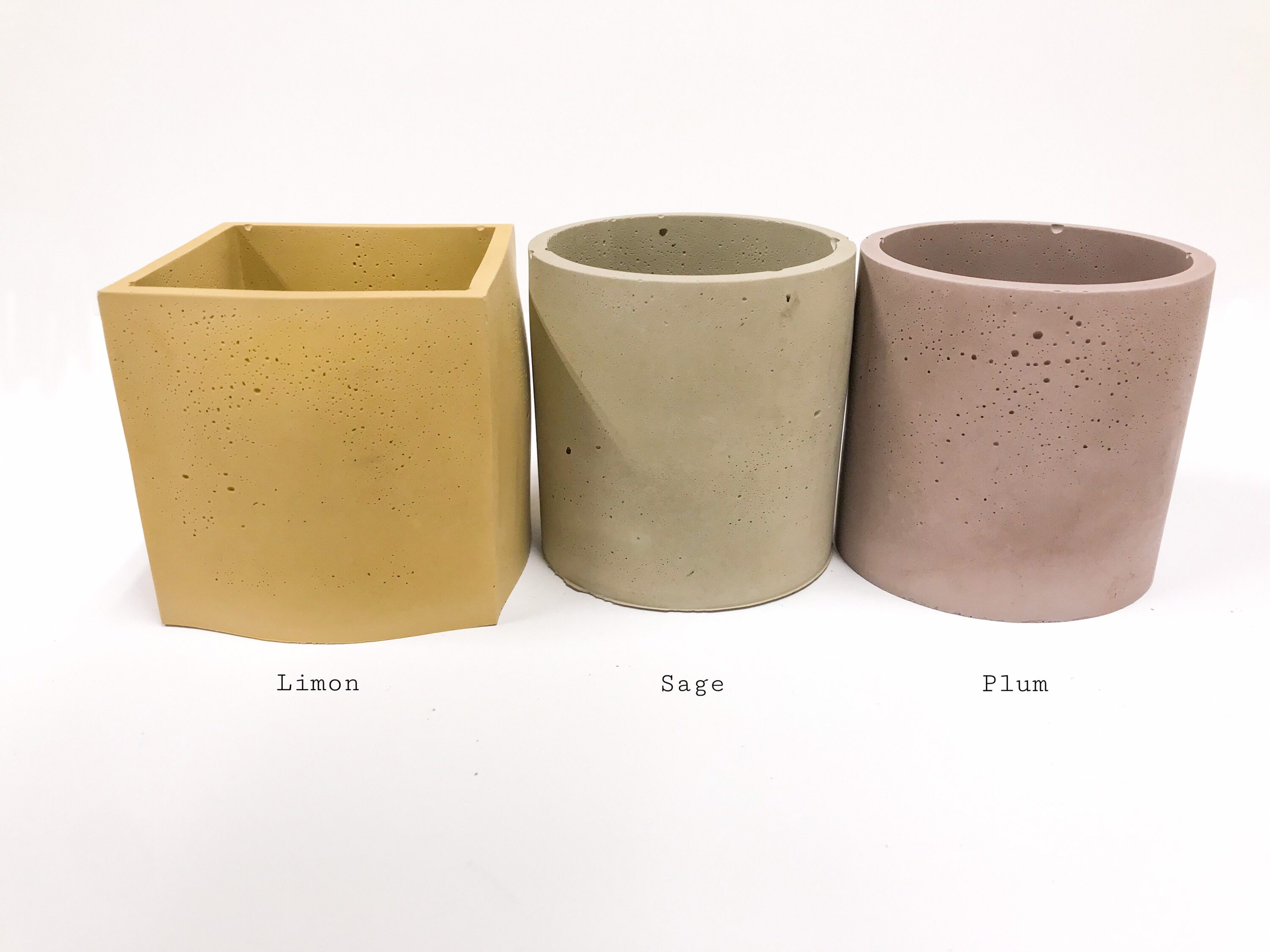 Cement Planter/ Plant Pot/ Modern/ Colorful Cement Planters/ Etsy