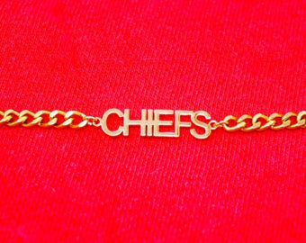 Pulsera de acero inoxidable de los Chiefs KC