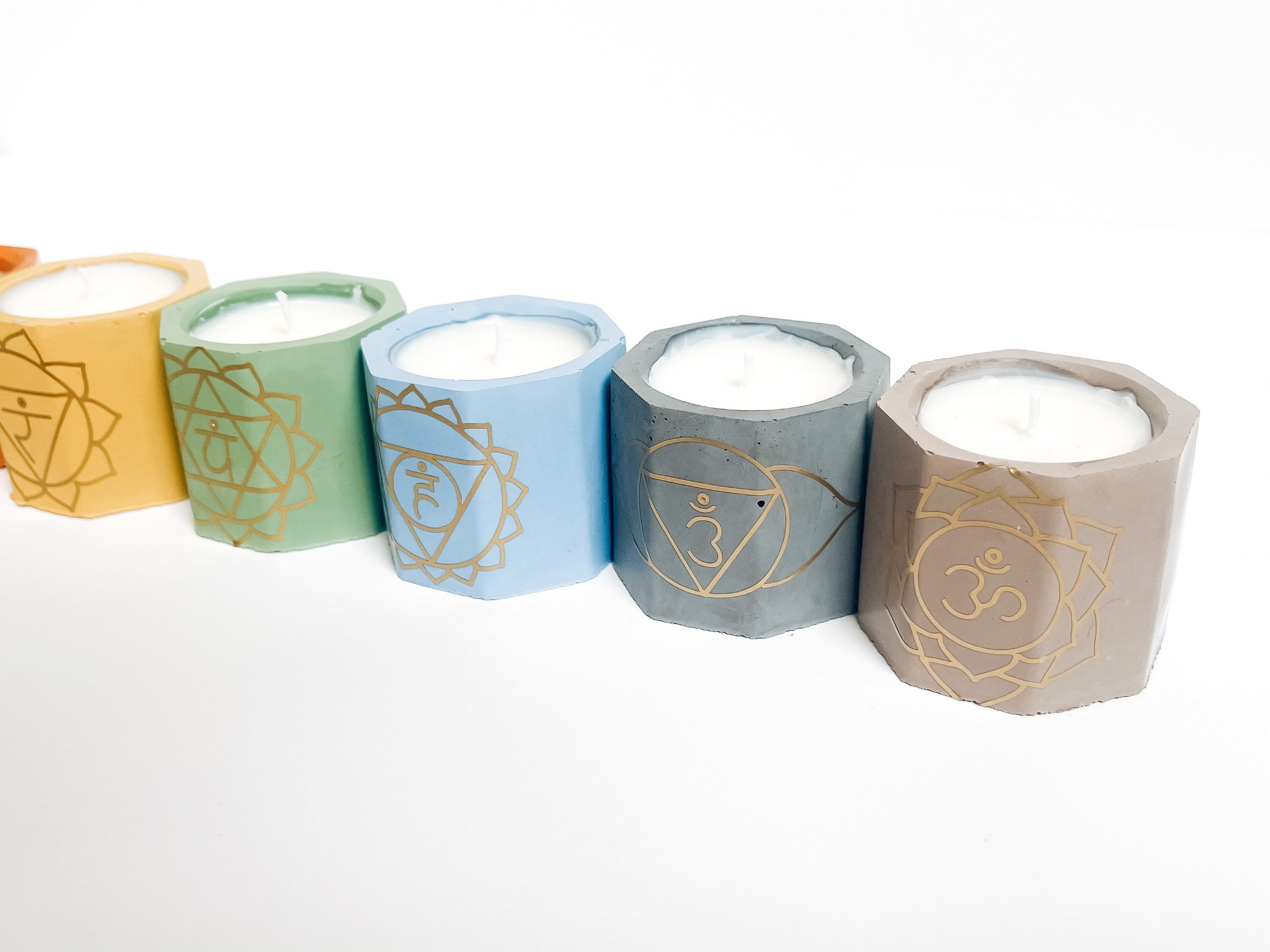 Chakra Healing Soy Candles/candle Set/ Long Burntime/ Etsy