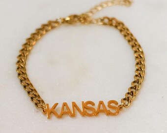 Kansas roestvrijstalen armband