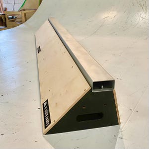 Butter bar - 8ft long, 9 inch high skate rail grind box banked rail skate ramp