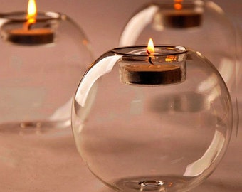 glass candle stands for weddings