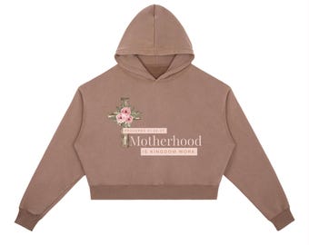 Mutterschaft ist Königreich Hoodie | Vintage gewaschener schwergewichtiger christlicher Mom Hoodie | Geschenk zum Muttertag