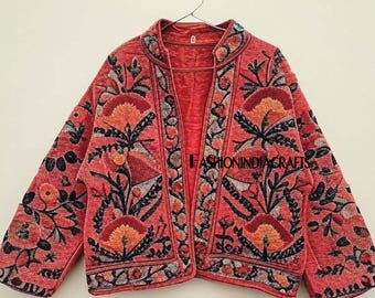 TNT Suzani Jacket Handmade Embroidery Jacket, Coat, Multi Colours And Size