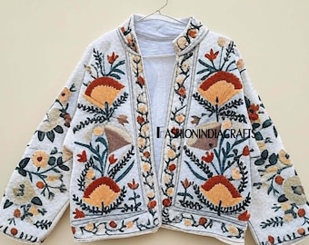Handmade Suzani Embroidery Jacket, Cotton TNT Fabric Coat, Multi Colours And Size..