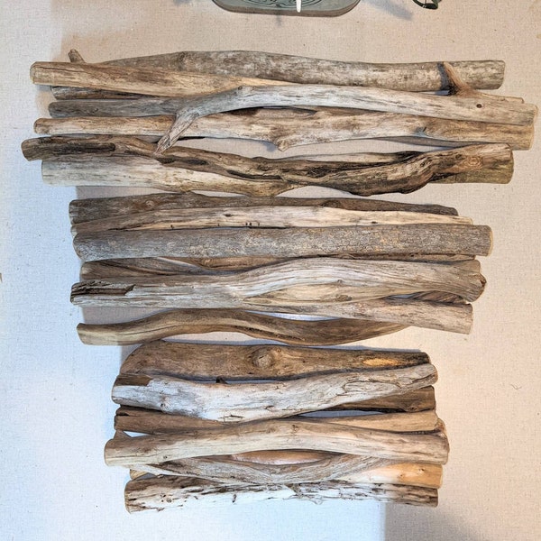 NEW! 14"/18"/22" cut to length chubby driftwood sticks,natural wood dowels,macrame,crochet,crafting driftwood sticks,home decor supplies