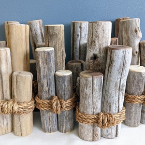 Small 10" Driftwood piling nautical table decor,coastal/lake theme wood piling blank,wedding/baby shower/party decoration,sea shore gift