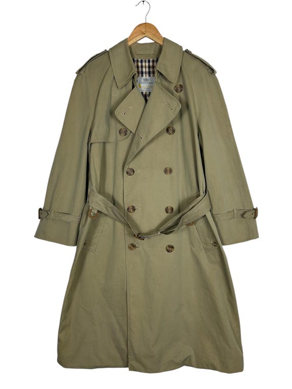 90年代ヴィンテージ アクアスキュータム ロンドン カーキ トレンチ