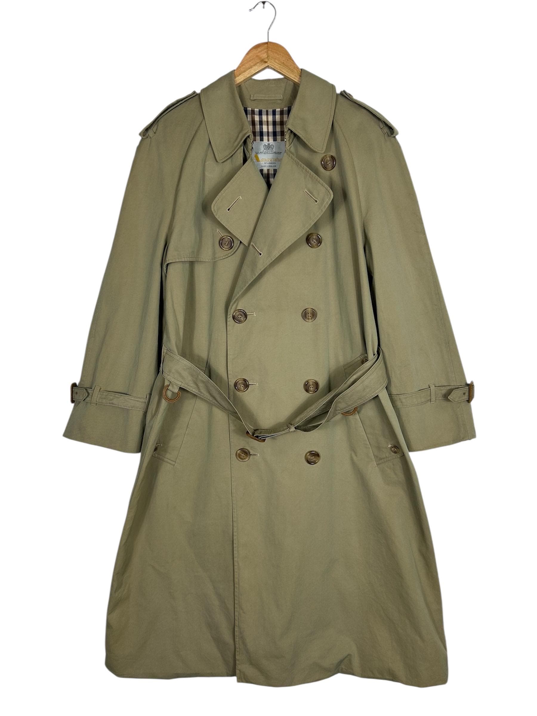 90年代ヴィンテージ アクアスキュータム ロンドン カーキ トレンチ