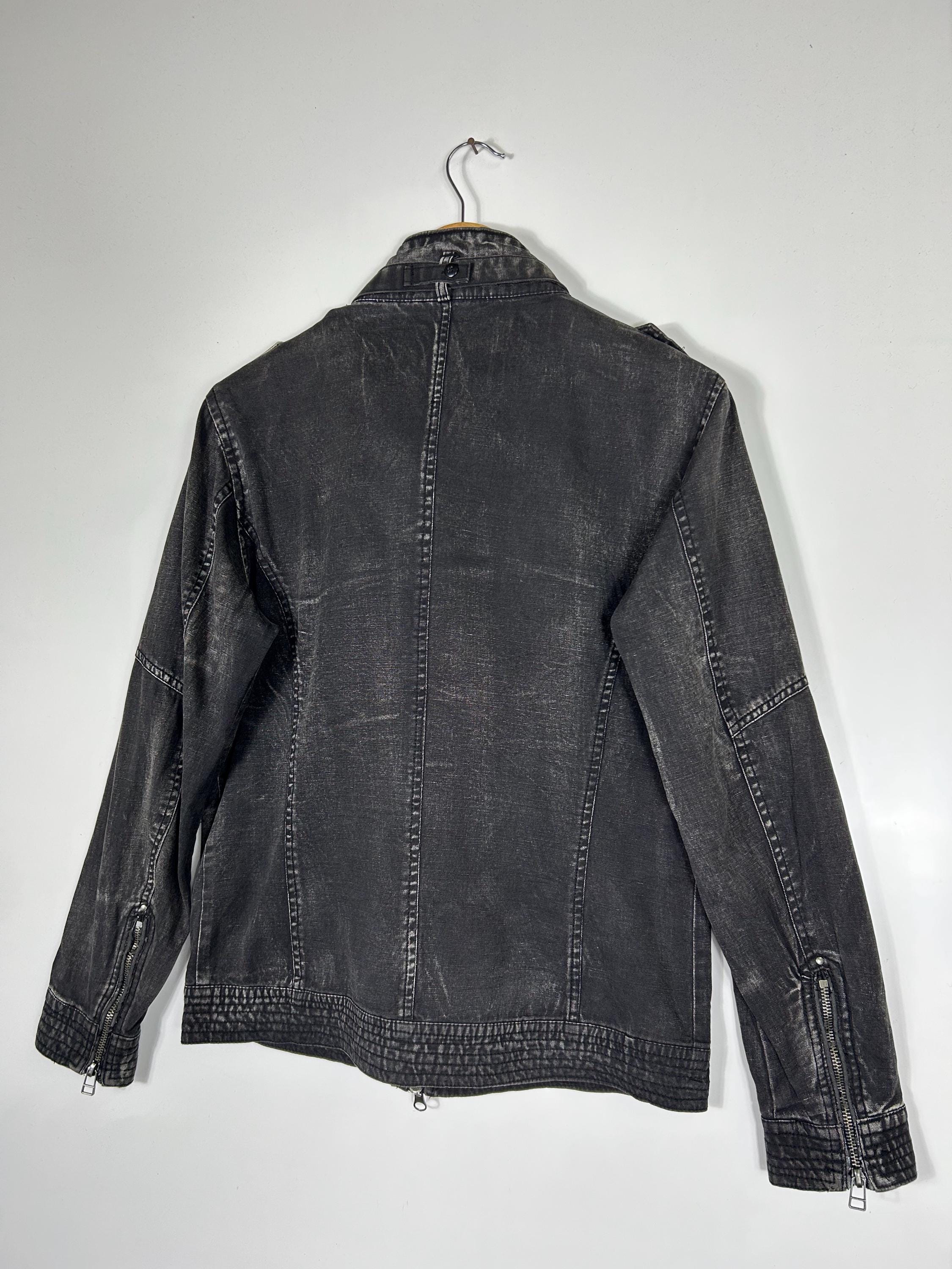 In the Attic Vintage Black Denim Jacket | Japanese Brand | Washed 