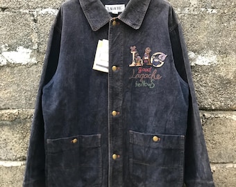 Vintage LAGACHE Japan Indigo Dyed Corduroy Jacket – 100% Cotton Workwear Style