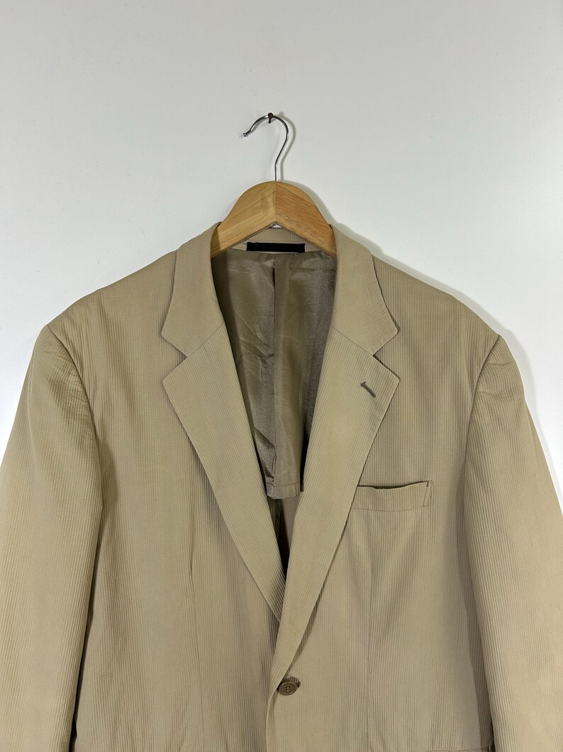 A.A.R Yohji Yamamoto Beige Cotton Blazer Jacket | Made in Japan | Vintage Japanese Designer | Size M image 4