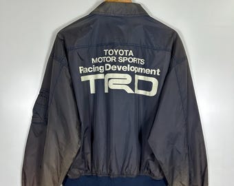 Vintage Toyota TRD Racing Jacket – Motor Sports Nylon Bomber Jacket, JDM Style, Size Large