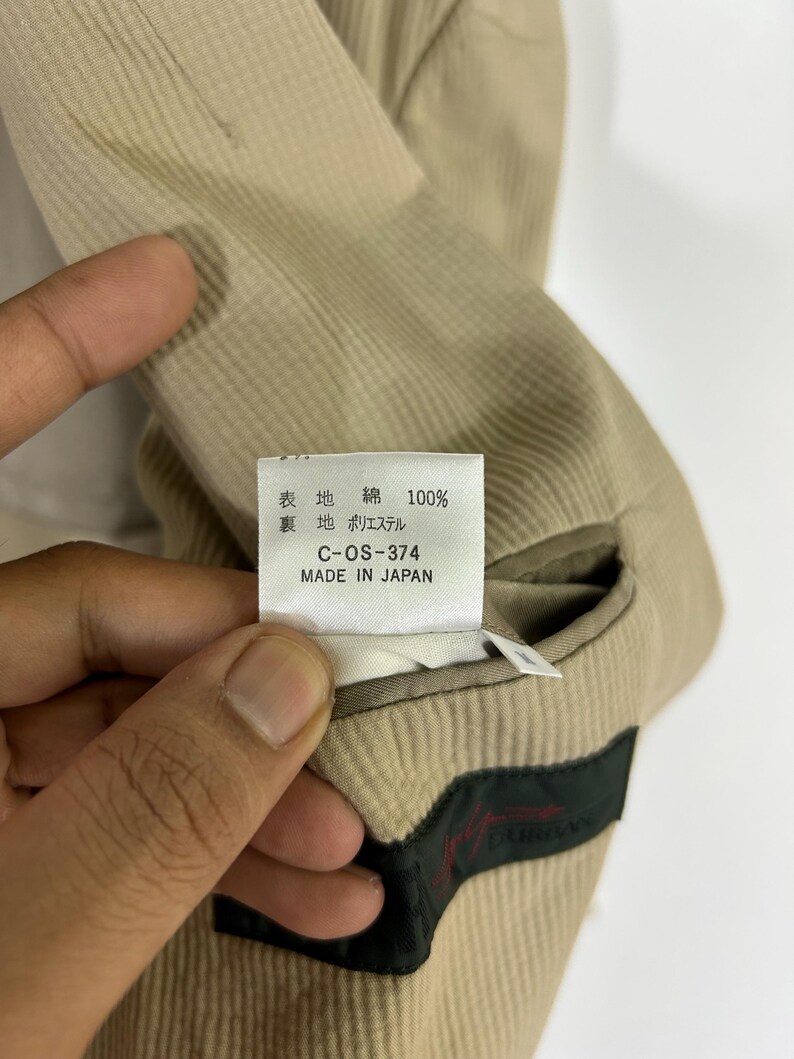 A.A.R Yohji Yamamoto Beige Cotton Blazer Jacket | Made in Japan | Vintage Japanese Designer | Size M image 13