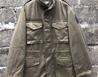 Chaqueta de campo vintage del ejército austriaco – Abrigo militar Österreich Bundesheer verde oliva 1989