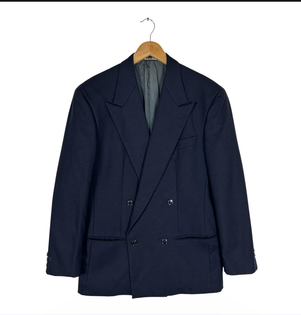 ジャケット・アウター GIORGIO ARMANI taillord jacket navy Vintage GIORGIO ARMANI Navy Wool Double Breasted Blazer (size M