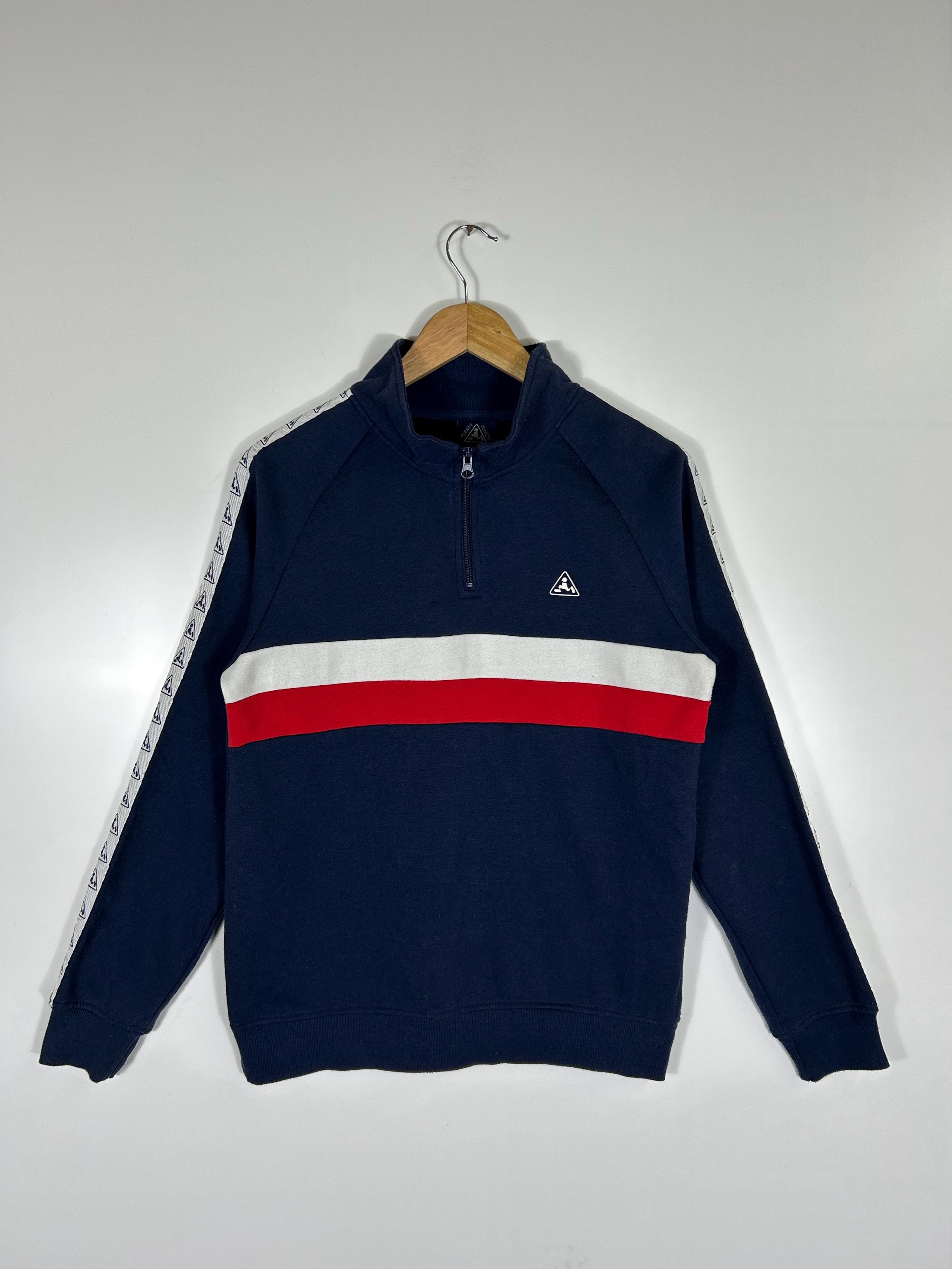 Vintage Plenty Tough Sport Half Zip Sweatshirt – Navy Blue Logo 