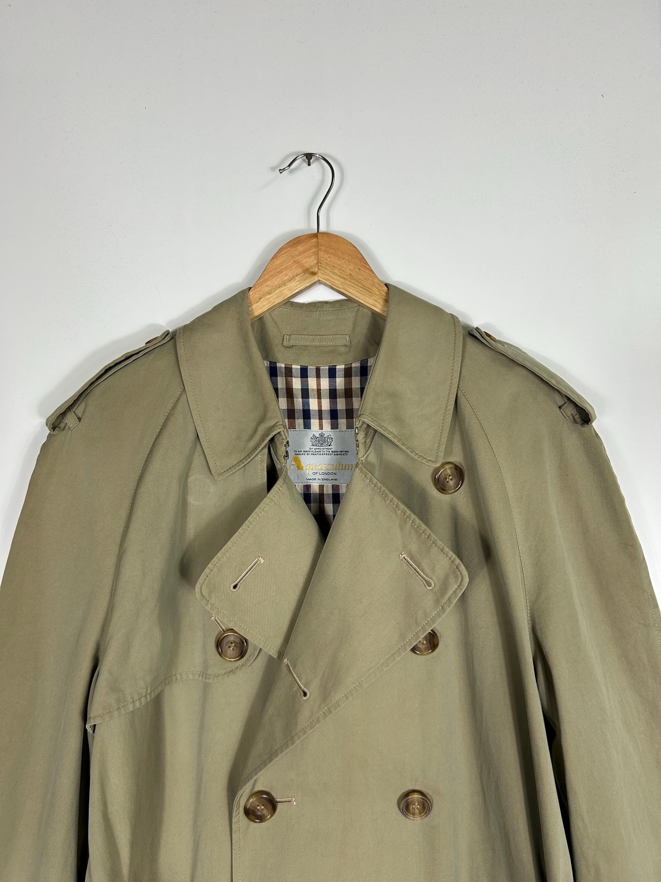 90年代ヴィンテージ アクアスキュータム ロンドン カーキ トレンチ