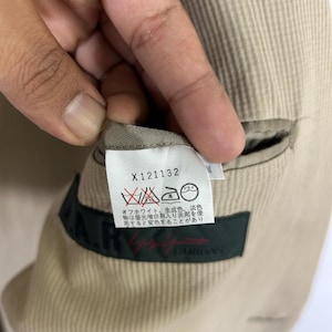 A.A.R Yohji Yamamoto Beige Cotton Blazer Jacket | Made in Japan | Vintage Japanese Designer | Size M image 11