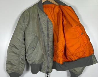 Vintage 90's Alpha Industries MA-1 Flight Jacket USS Midway CV-41