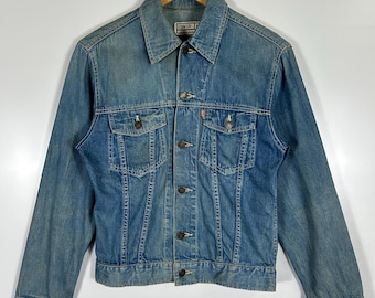 Chaqueta vaquera vintage Edwin, estilo camionero, color azul japonés, ropa de trabajo de los años 90