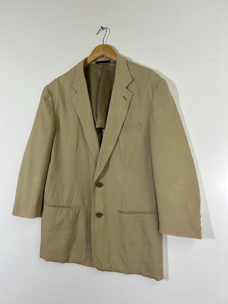 A.A.R Yohji Yamamoto Beige Cotton Blazer Jacket | Made in Japan | Vintage Japanese Designer | Size M image 3