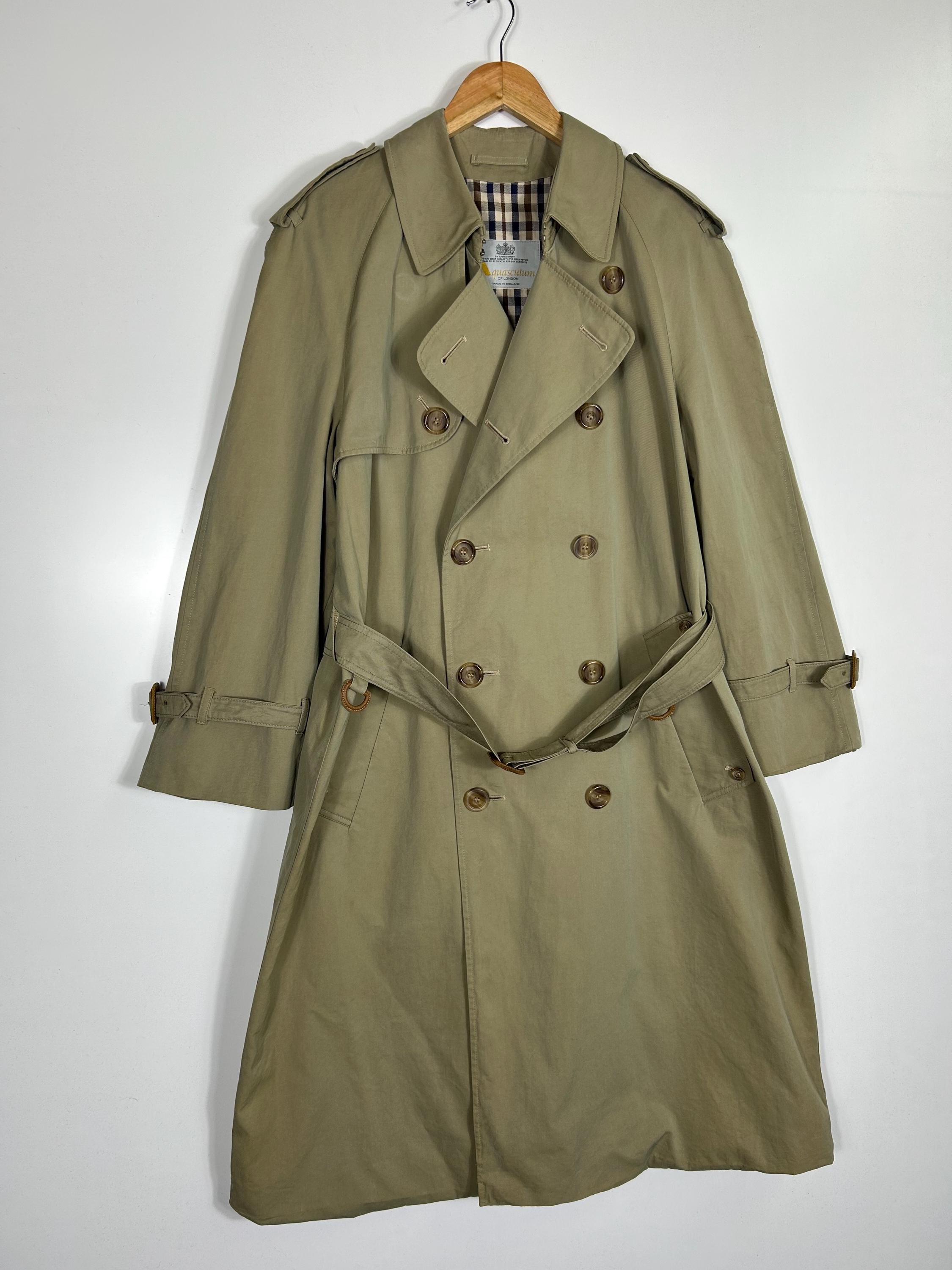 90年代ヴィンテージ アクアスキュータム ロンドン カーキ トレンチ