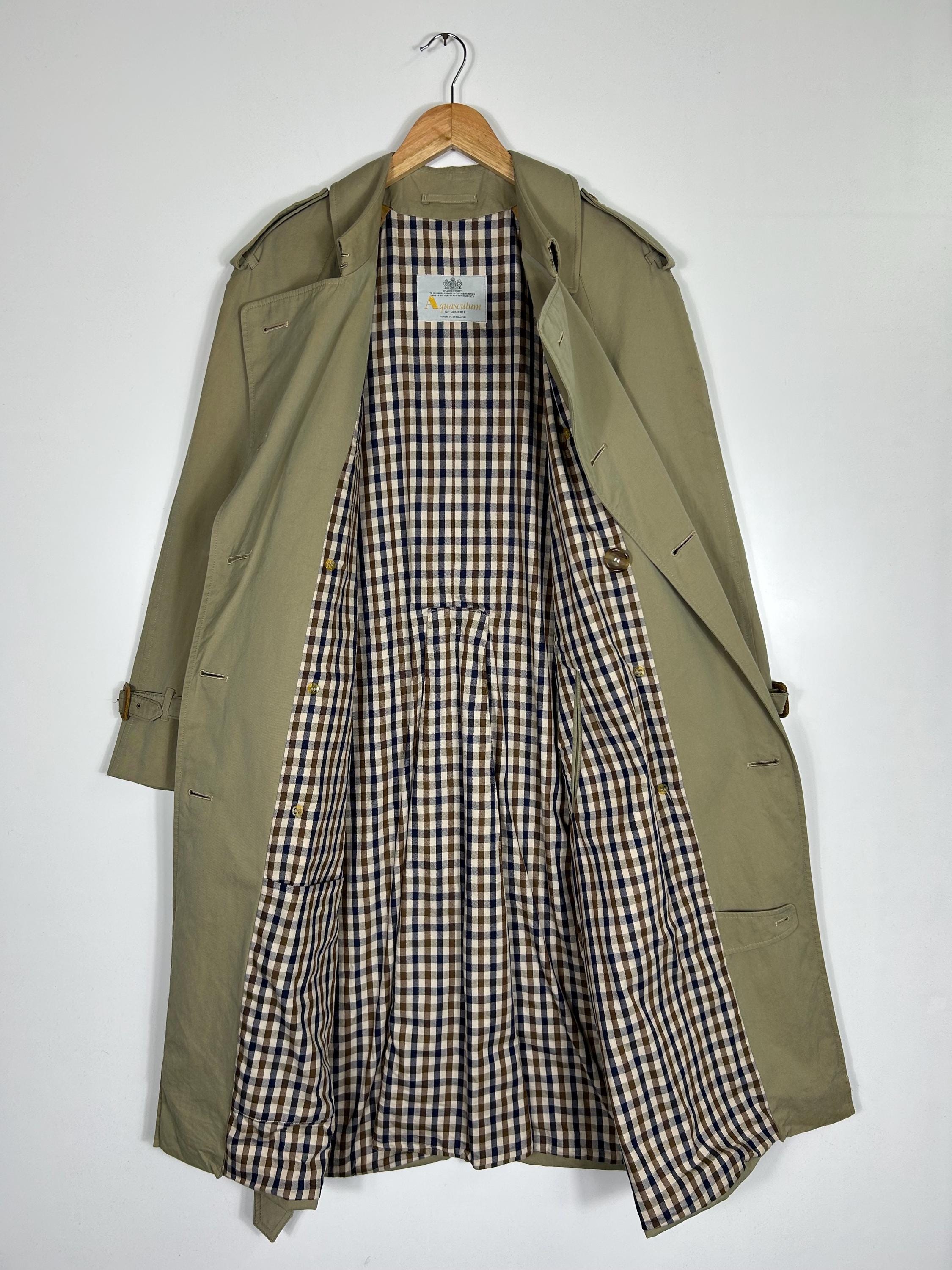 90年代ヴィンテージ アクアスキュータム ロンドン カーキ トレンチ