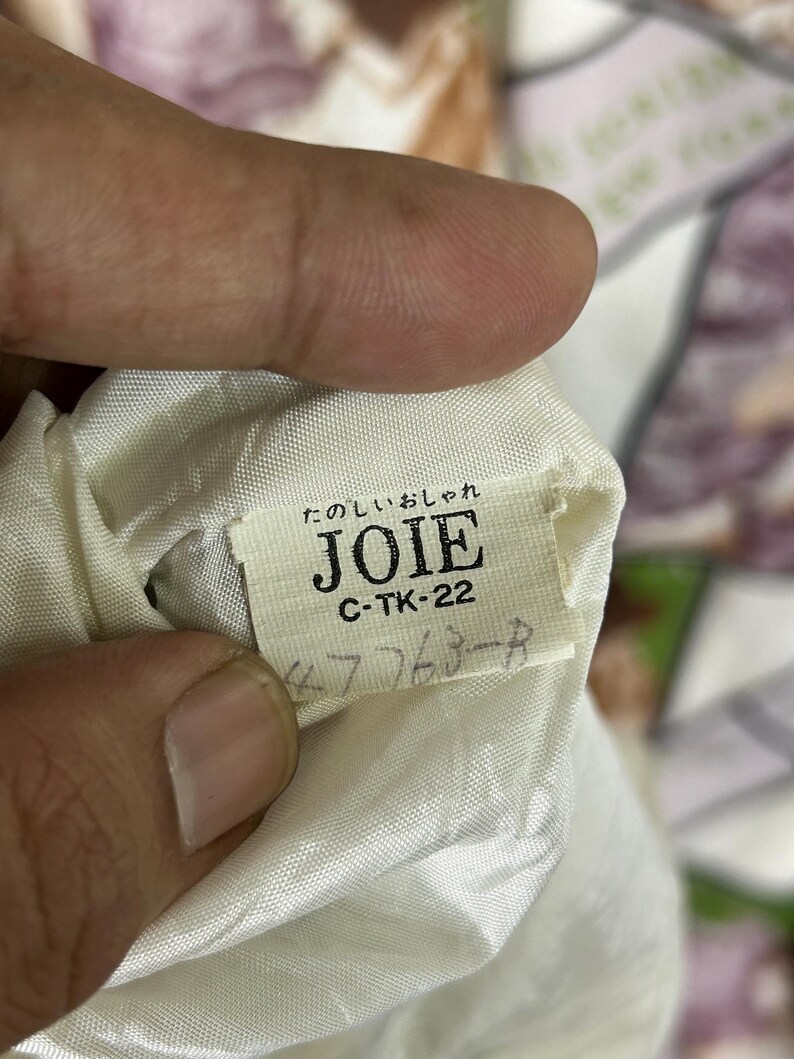 JOIE skjortklänning med litterärt tryck | Japansk konstklänning i midi-stil från 80-90-talet bild 9