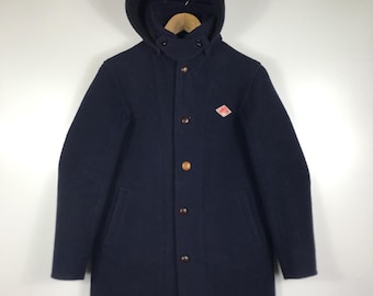 Vintage Danton Wool Peacoat Hoodie - French Workwear Jacket - Size