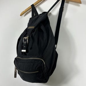 benetton black pouch foldable travel backpack Benetton Backpack