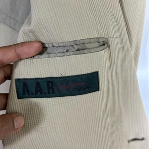 A.A.R Yohji Yamamoto Beige Cotton Blazer Jacket | Made in Japan | Vintage Japanese Designer | Size M image 10