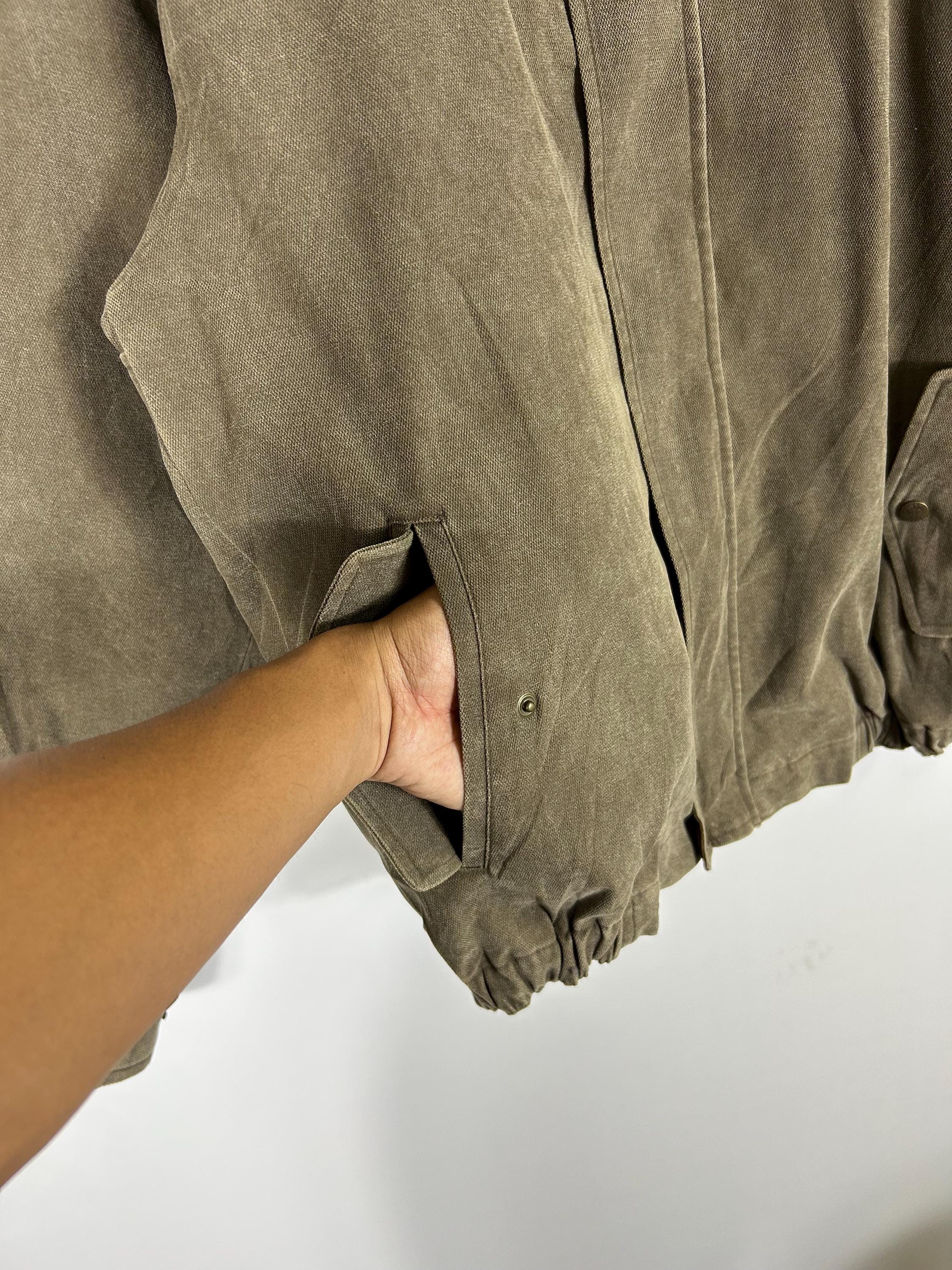 Vintage Tehama by Clint Eastwood Suede Look Bomber Jacket – Brown