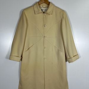Vintage Courrèges Paris Coat Cream Minimalist Mod Design France image 2