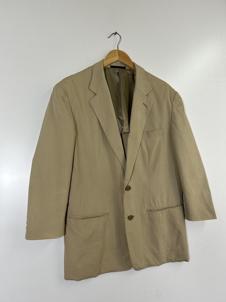 A.A.R Yohji Yamamoto Beige Cotton Blazer Jacket | Made in Japan | Vintage Japanese Designer | Size M image 2