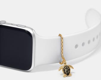 Personalisierter Apple Watch Anhänger: 14k Gold Schildkröte Anhänger