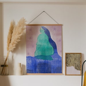 Body Of Water - Feminist Illustration Print |  Framed or Unframed | High Quality Giclee Fine Art Print