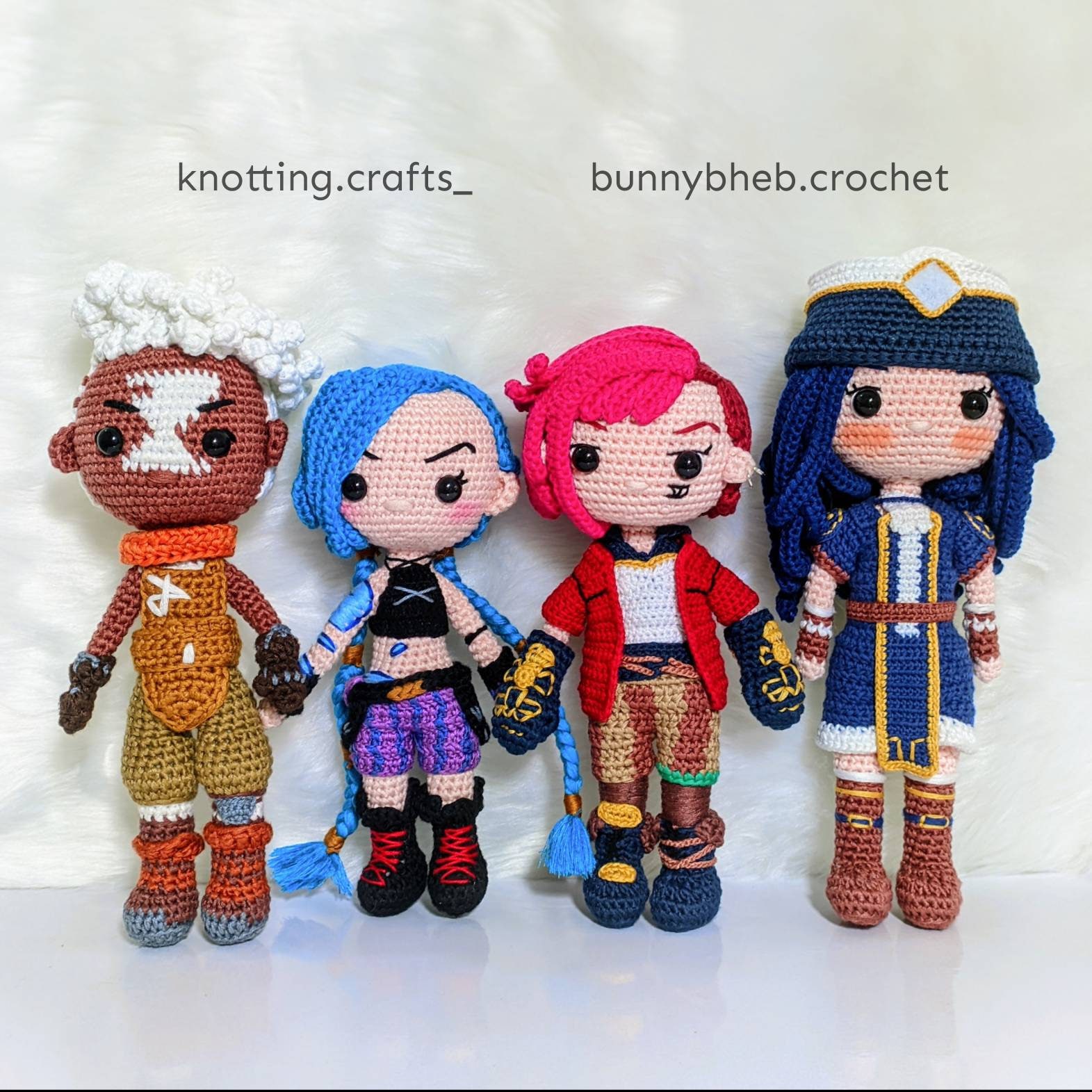 Arcane Jinx Vi Caitlyn Silco Powder Ekko かぎ針編み